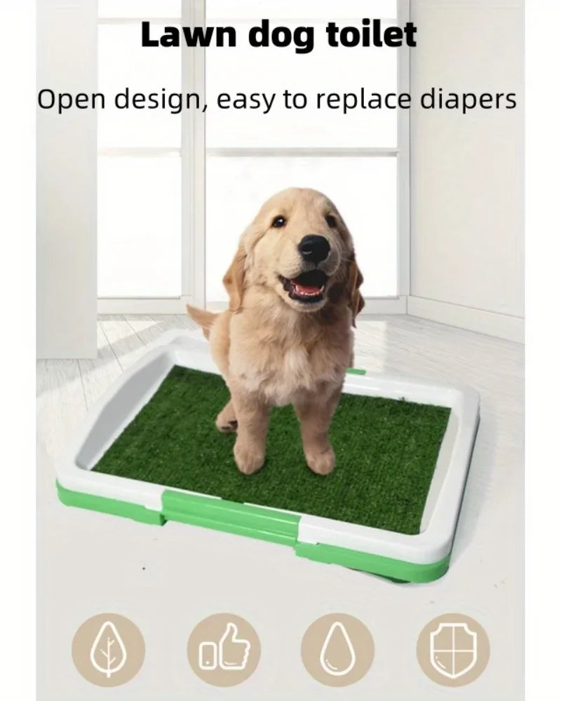 Dog Feces Training Pad With Artificial Turf Odorless Indoor Puppy Toilet