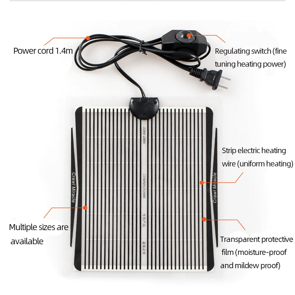 Reptiles Heat Mat With Adjustable Temperature Controller Warm Pad Incubator For Lizard Turtle Snake EU/US Plug 5-35W