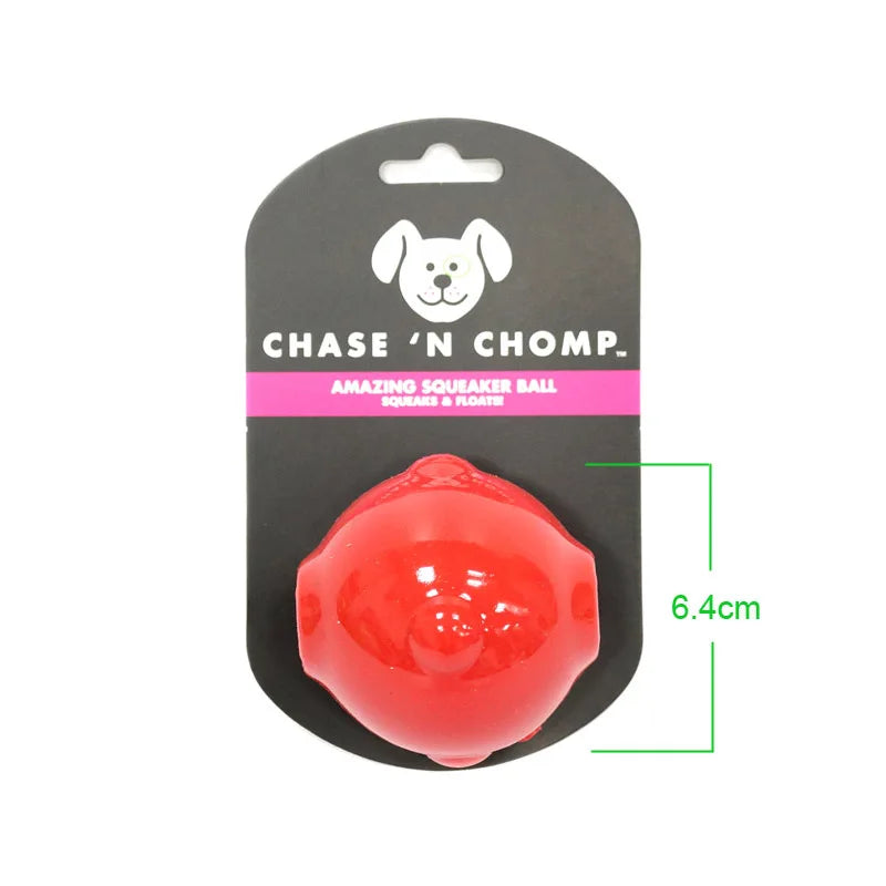 CAITEC Amazing Squeaker Ball For Dogs Durable Floatable Tossing Toy
