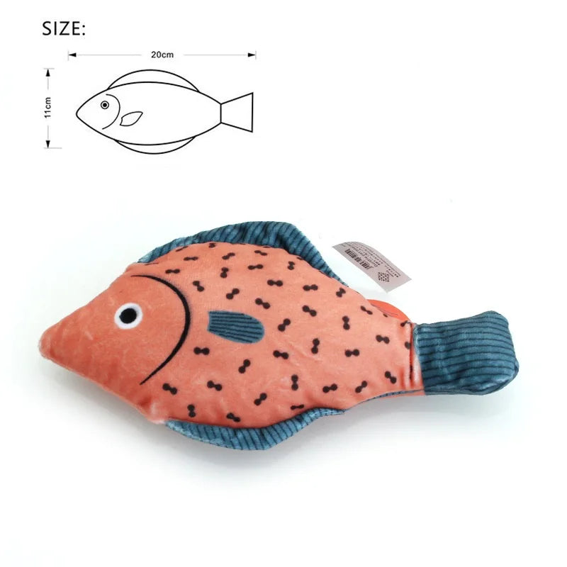 Catnip 3D Simulation Fish Plush Toy For Cats Interactive Chew Goldfish