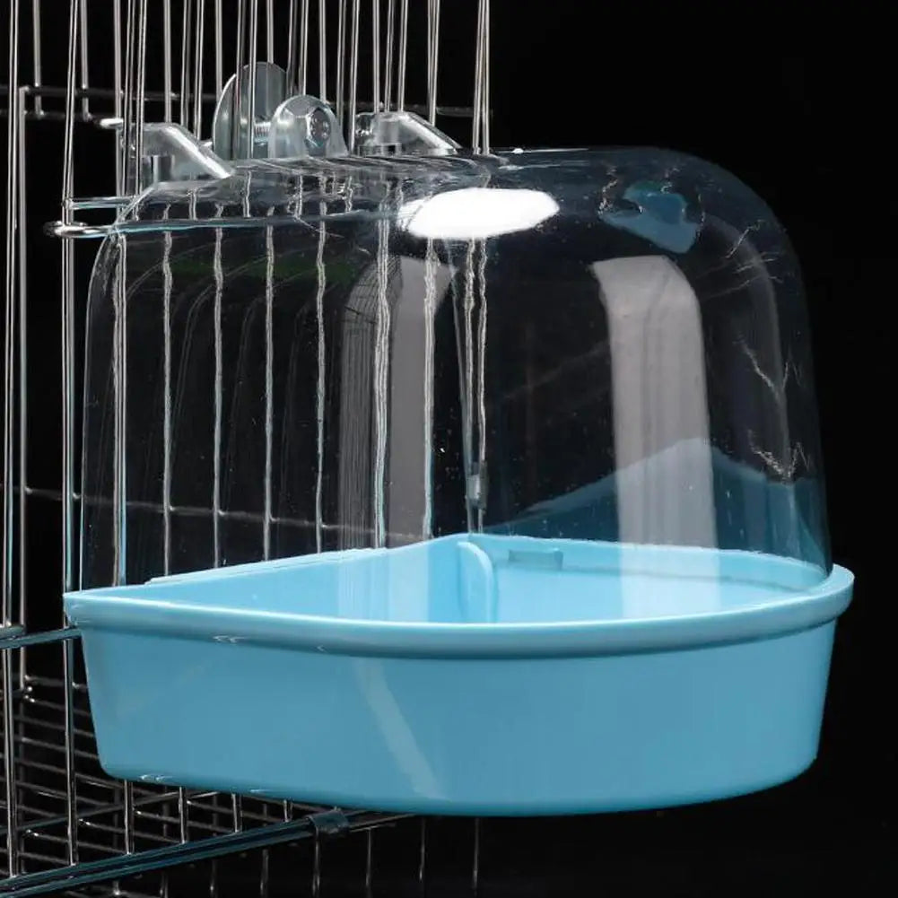 Hanging Bird Bath Cube Parrots Bathtub Bath Shower Box Cage Accessory For Little Bird Canary Budgerigar Cockatiel Lovebird