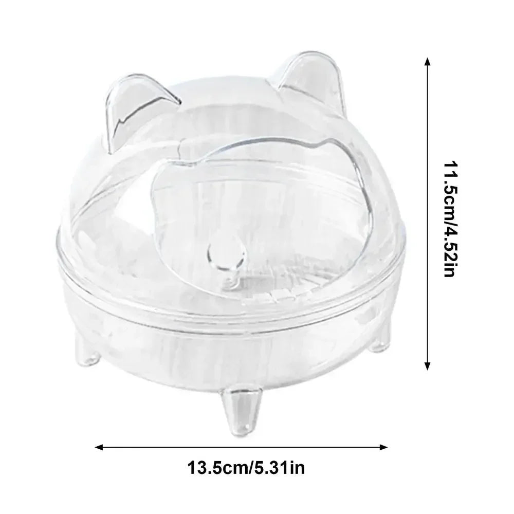 Hamster Toilet Chinchilla Bath House Golden Bear Bathroom Fully Transparent Field Of View Anti-spill for Gerbil Other Small Hams