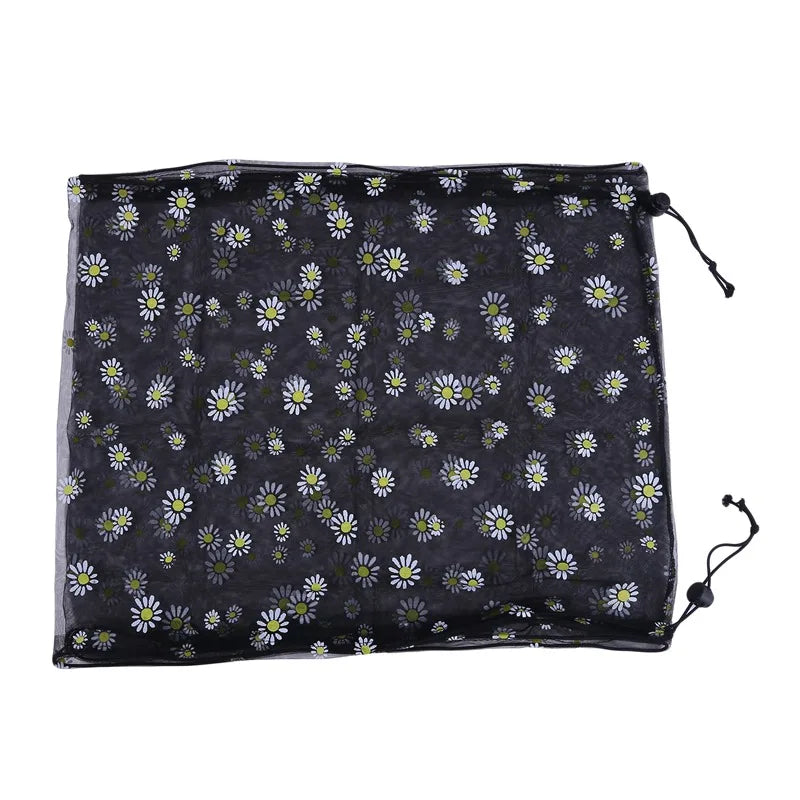 Universal Bird Cage Cover Elastic Mesh Skirt Soft Seed Guard for Birds