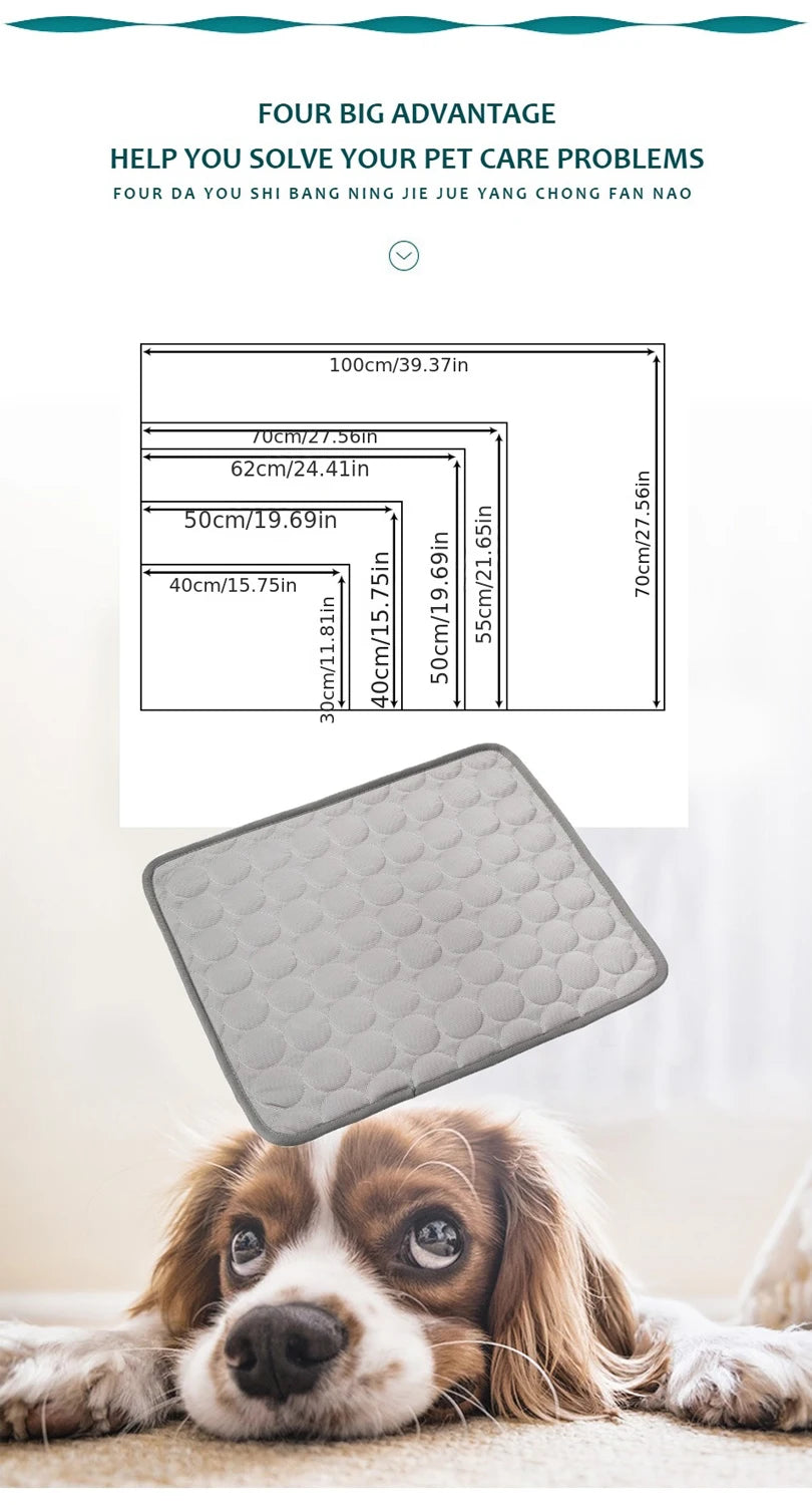 Dog Cooling Mat Summer Pet Cold Bed Extra Large For Small Big Dogs Pet Accessories Cat Durable Blanket Sofa Cat Ice Pad Blanket