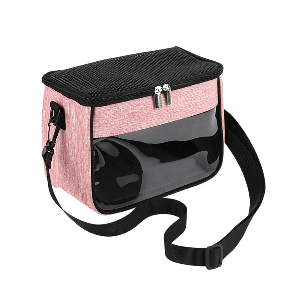 Small Animal Carrier Backpack for Small Pet Breathable Portable Outgoing Crossbody Travel Bag Windproof One Shoulder Bag