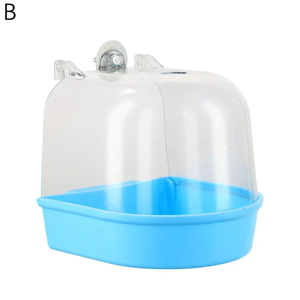 Hanging Bird Bath Cube Parrots Bathtub Bath Shower Box Cage Accessory For Little Bird Canary Budgerigar Cockatiel Lovebird