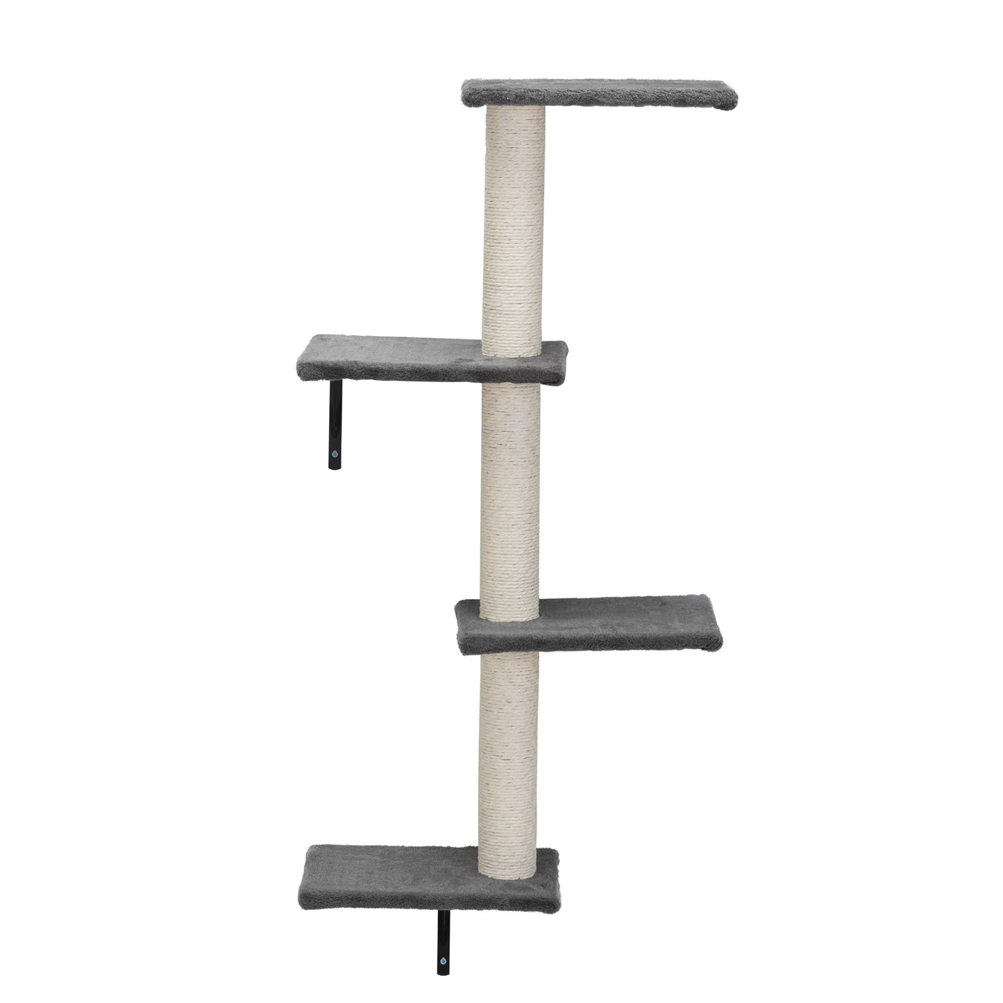 5 Piece Wall Mounted Cat Climber Set with Shelves and Scratching Posts