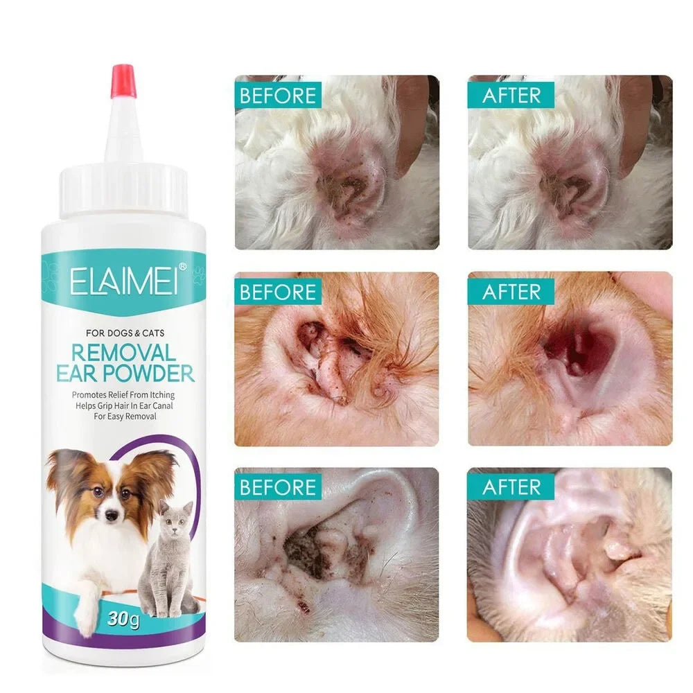 Pet Ear Powder For Dogs Ear Hair Removal And Cleaning 30g