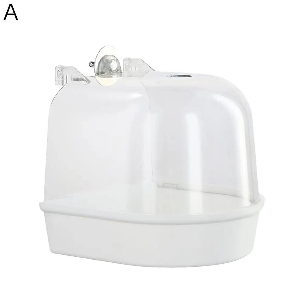 Hanging Bird Bath Cube Parrots Bathtub Bath Shower Box Cage Accessory For Little Bird Canary Budgerigar Cockatiel Lovebird