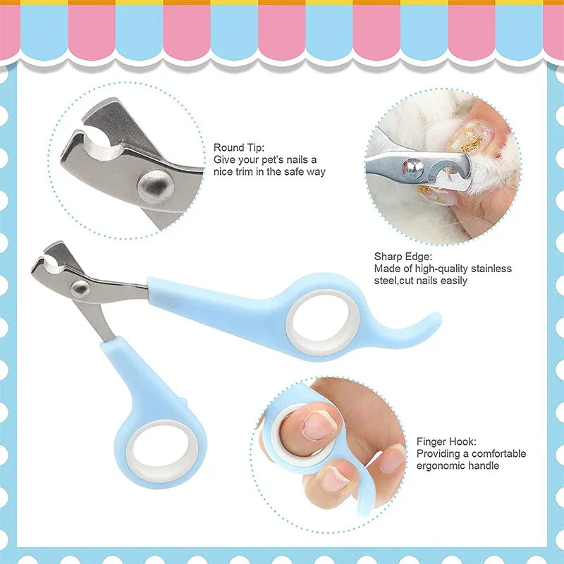 Rabbit Grooming Kit with Tear Stain Remover Combs and Nail Clipper for Bunnies