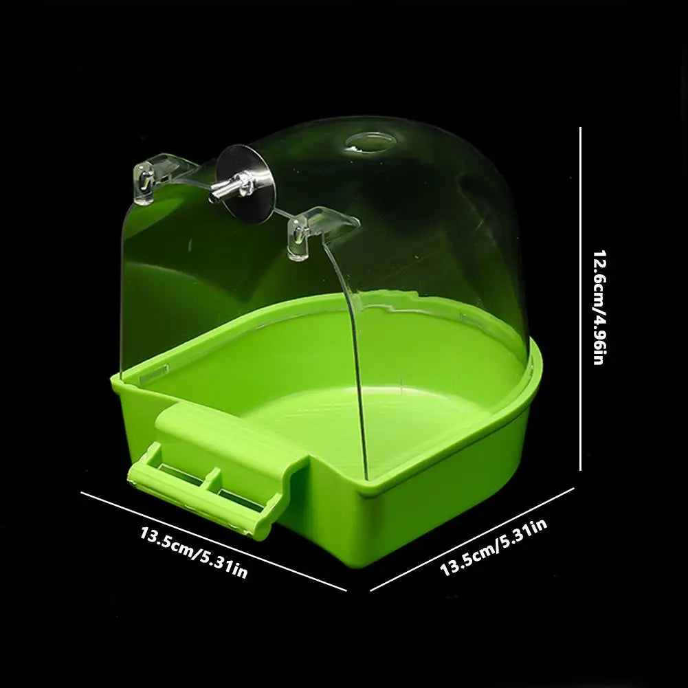 Hanging Bird Bath Cube Parrots Bathtub Bath Shower Box Cage Accessory For Little Bird Canary Budgerigar Cockatiel Lovebird