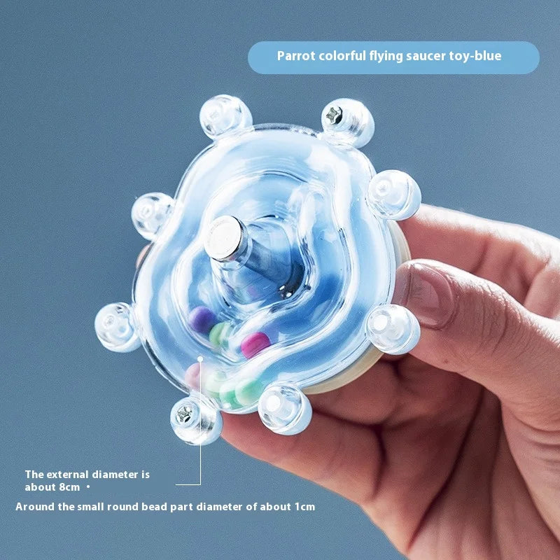 Parrot Biting Toy Spin Fun Educational Flying Disc Wheel Self-Entertainment and Distraction Toy