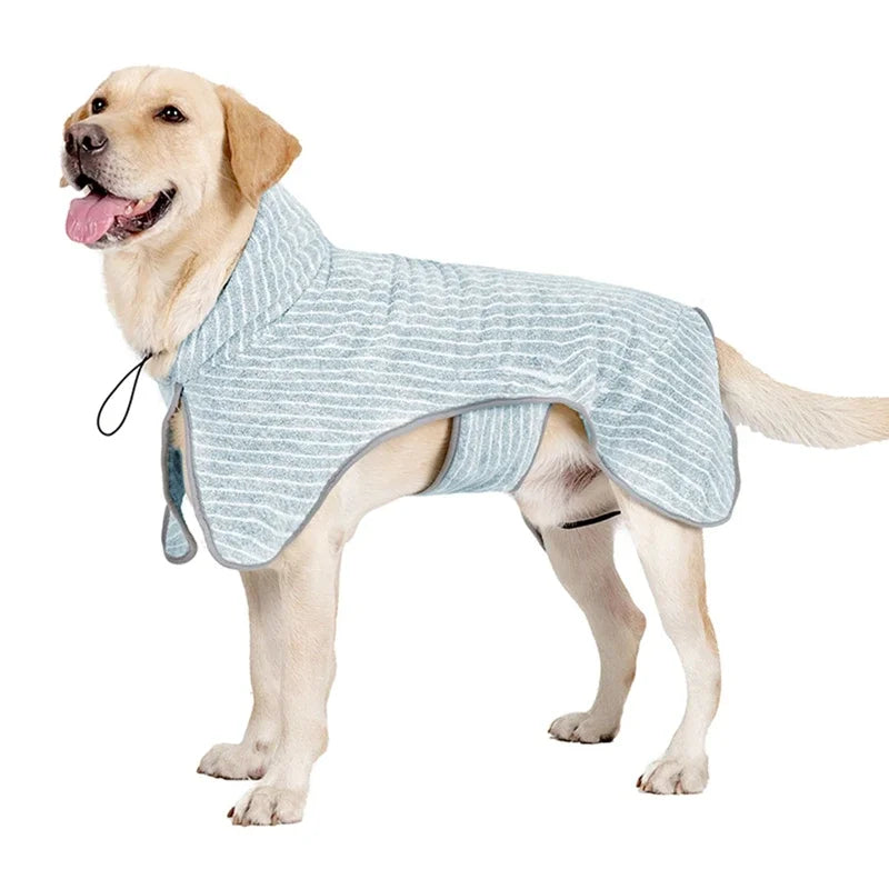 Pet Bathrobe Towel For Dogs And Cats Ultra Soft Water Absorbent Drying Robe