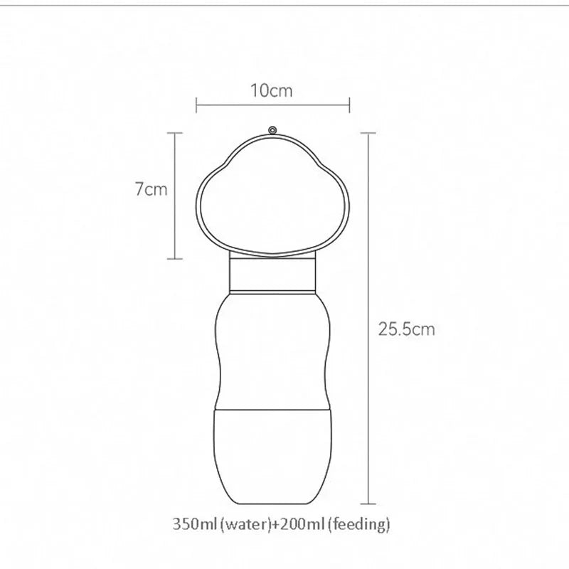 Dog Water Bottle For Outdoor Use Portable Companion Cup Plastic Water Bottle Dog Walking Water Feeding Dog Accessories Outdoor