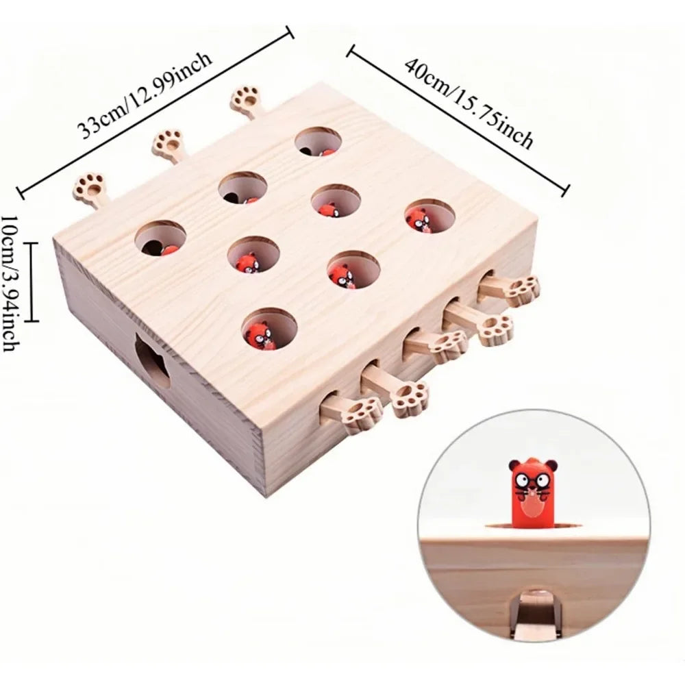 Cat Toys Fun Entertainment Stimulating Cat Puzzle Toy for Indoor Hide and Seek Whack a Mole Cats Toy