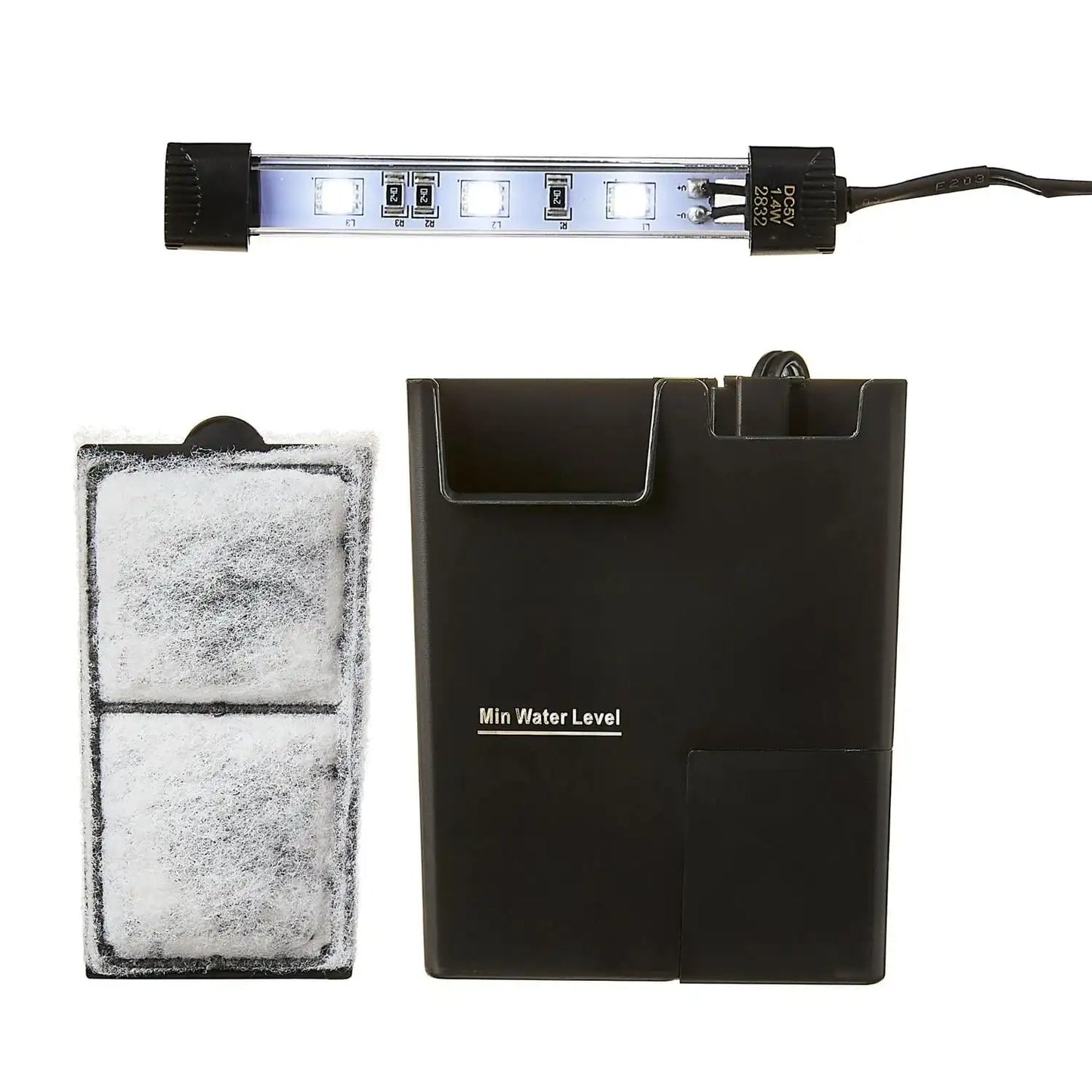 1.5 Gallon Plastic Aquarium Tank with Filter and Light for Small Fish