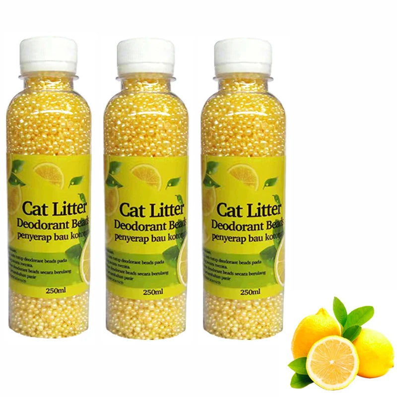 3pcs Cat Litter Box Deodorizer Fresh Scent Odor Remover Cleaning Crystals
