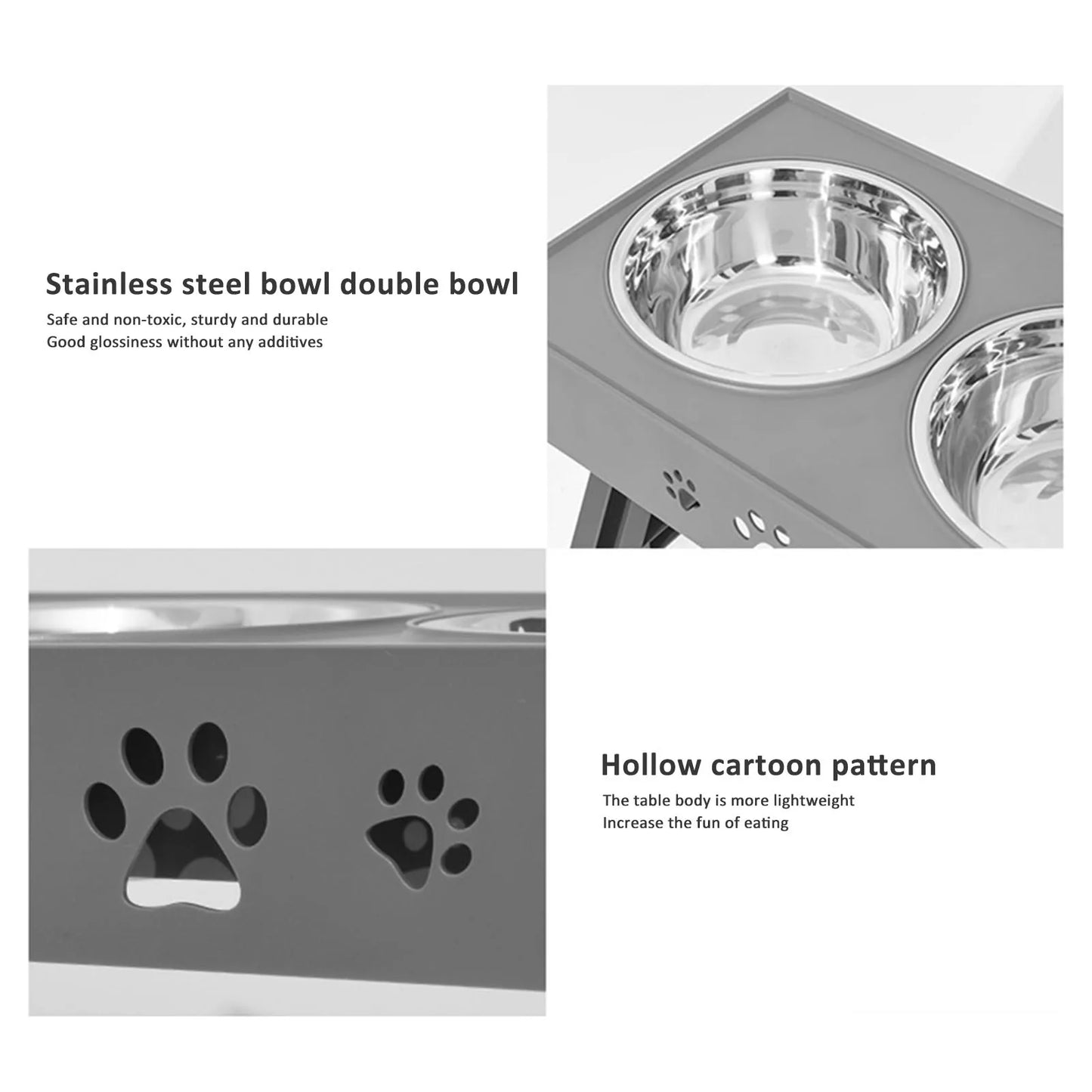 Stainless Steel Elevated Dog Bowl Non-Slip Design for Healthy Digestion