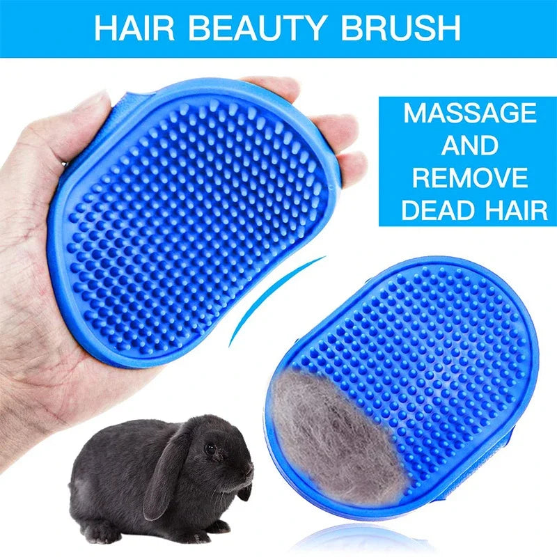 Rabbit Grooming Kit with Tear Stain Remover Combs and Nail Clipper for Bunnies