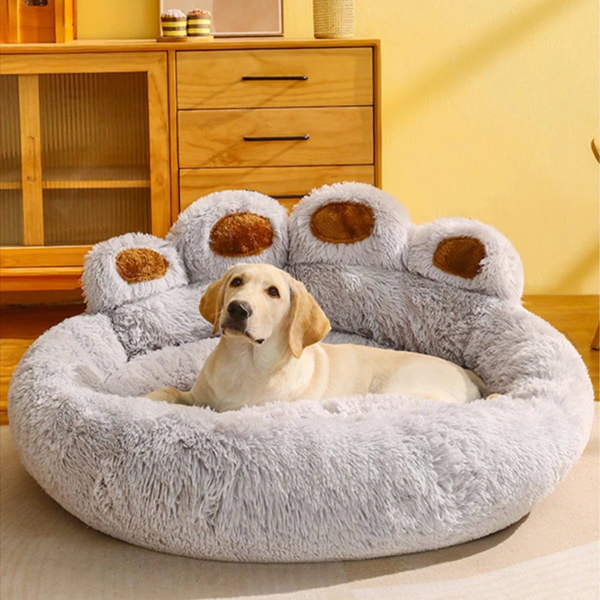 Fluffy Large Dog Bed Sofa Style Pet Basket for Dogs and Cats