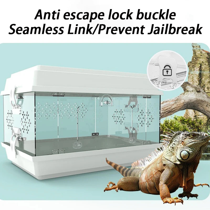 Acrylic Lizard Kennel Transparent Poison Spider Turtle Tank Reptile Breeding Cage Snakes Terrarium Lizard Growbox Pet Products