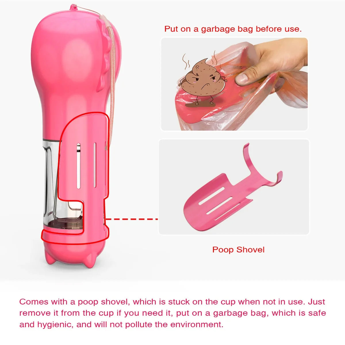 Portable Pet Water Cup and Multifunctional Dog Supplies with Toilet Shovel