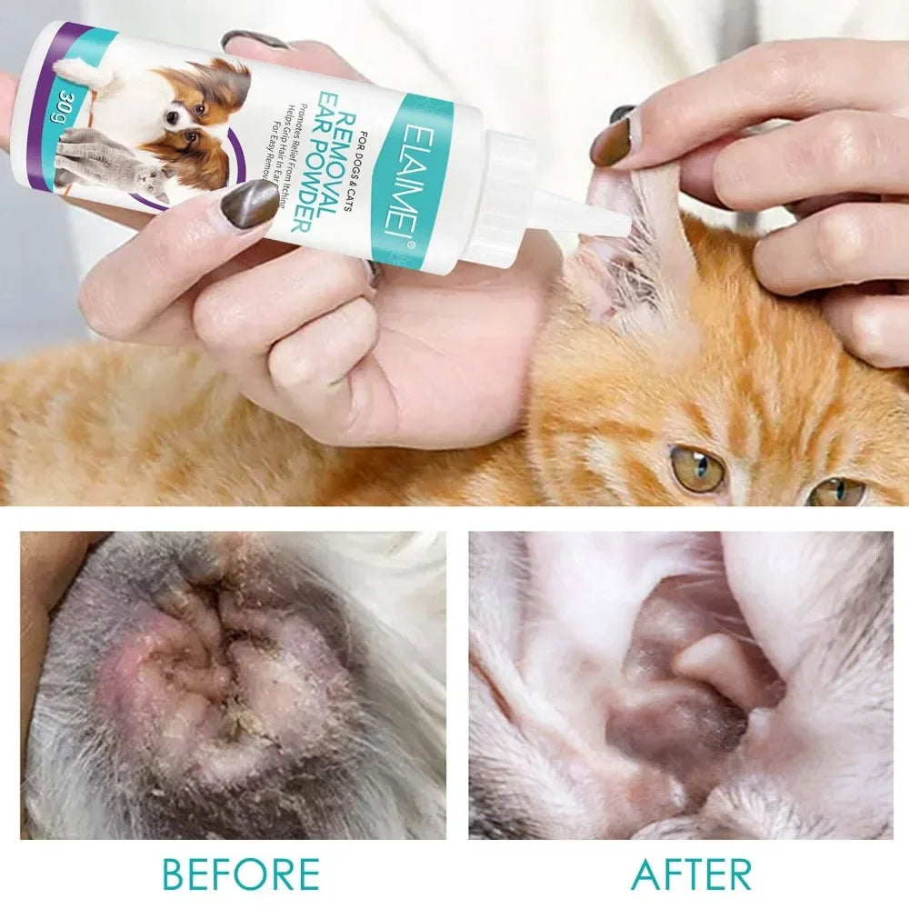 Pet Ear Powder For Dogs Ear Hair Removal And Cleaning 30g
