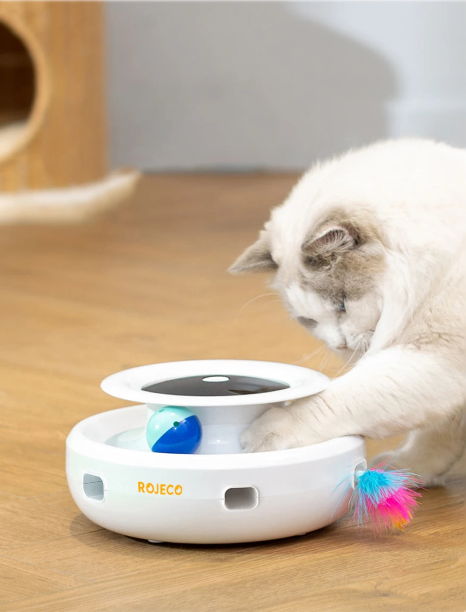 Rojeco 2 In 1 Smart Feather Ball Toy For Cats Dogs Set