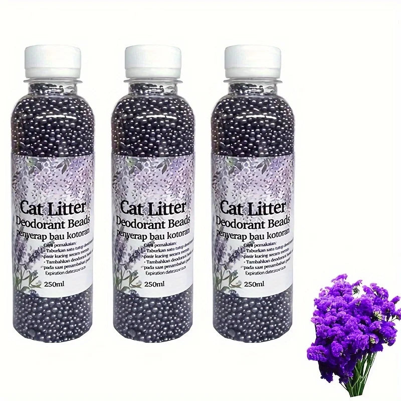 3pcs Cat Litter Box Deodorizer Fresh Scent Odor Remover Cleaning Crystals