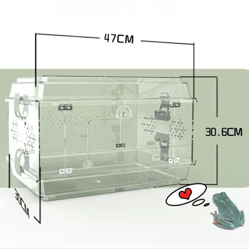 Acrylic Lizard Kennel Transparent Poison Spider Turtle Tank Reptile Breeding Cage Snakes Terrarium Lizard Growbox Pet Products