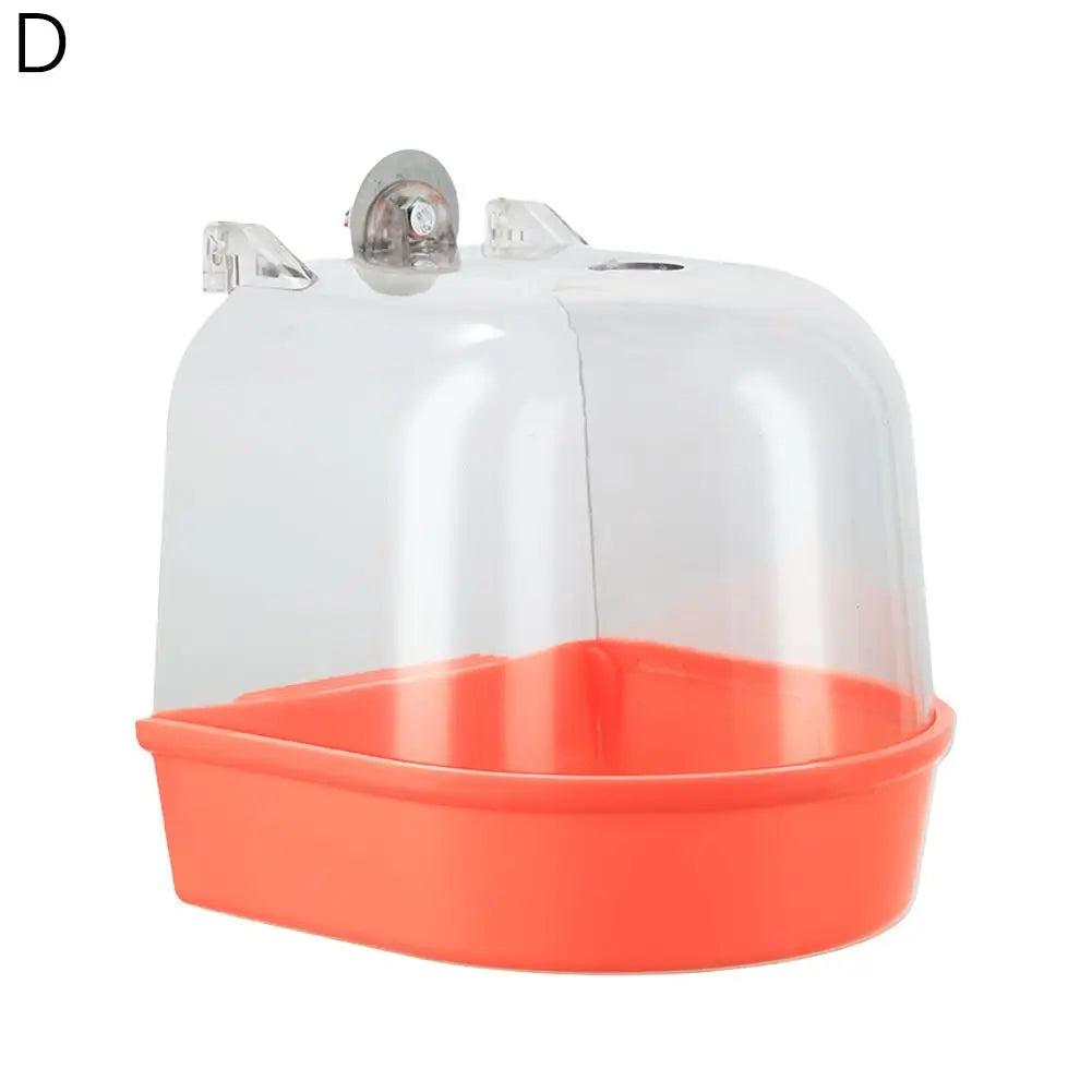 Hanging Bird Bath Cube Parrots Bathtub Bath Shower Box Cage Accessory For Little Bird Canary Budgerigar Cockatiel Lovebird