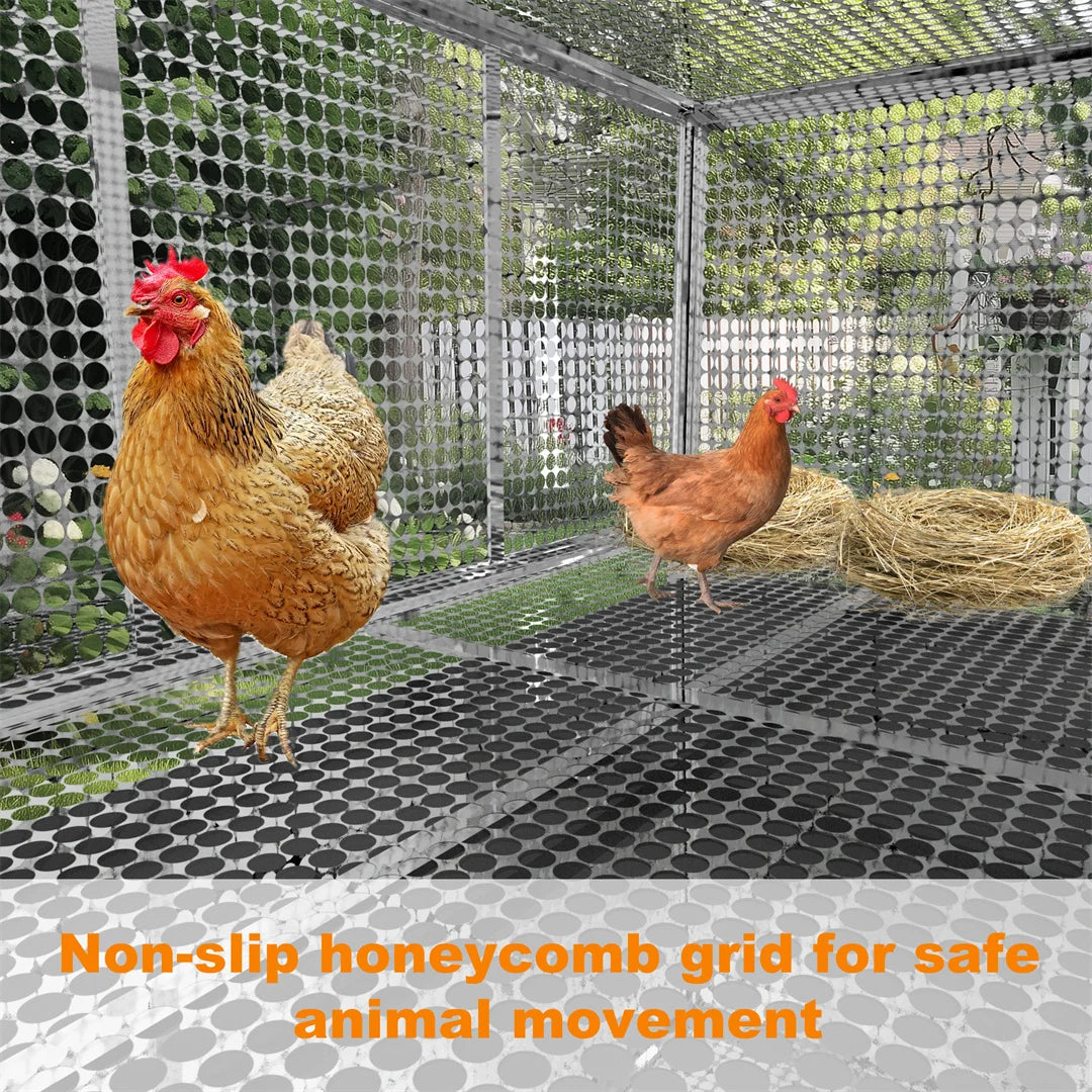 Heavy Duty Stainless Steel Chicken Coop and Dog Cage with Waterproof Cover