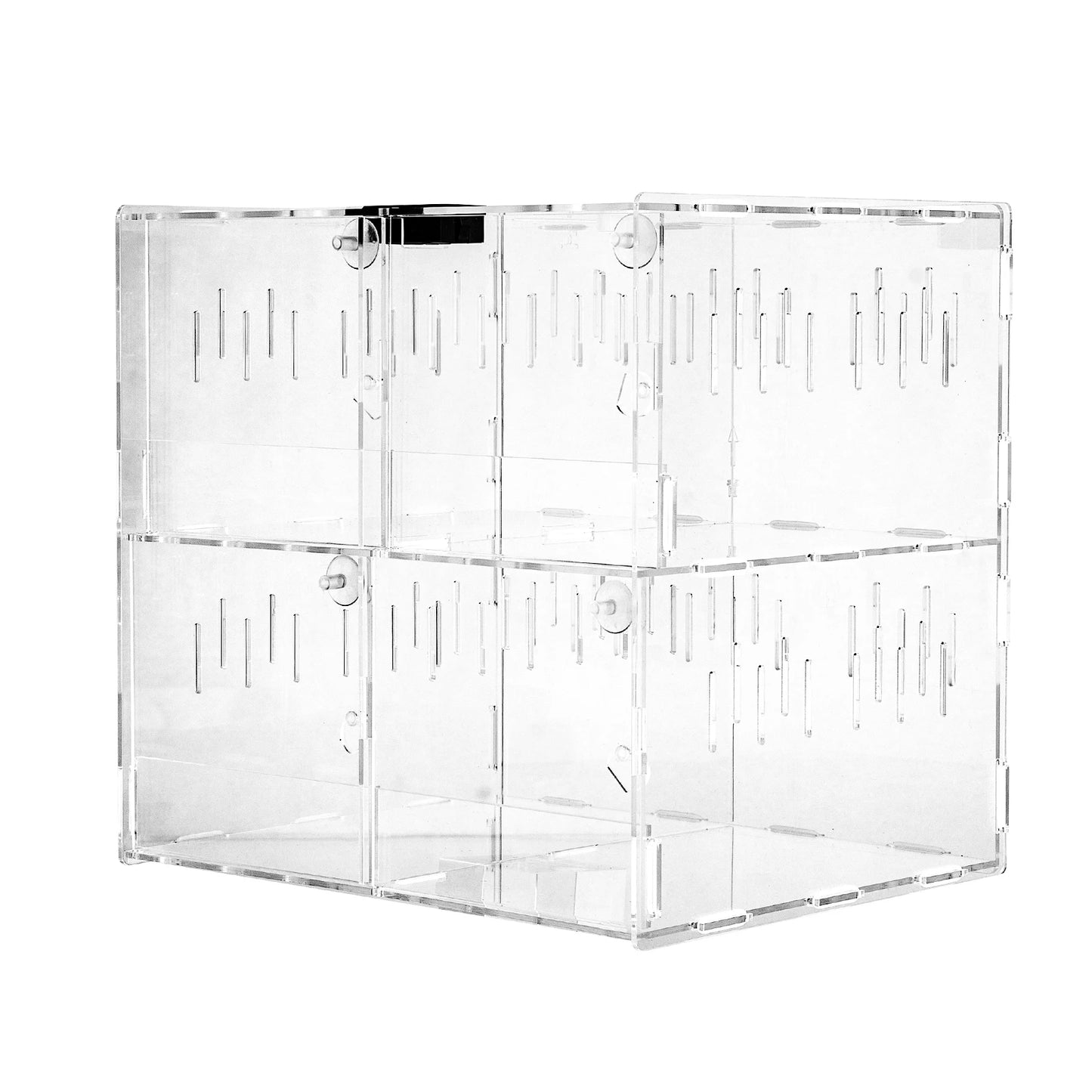 Acrylic Pet Breeding Box for Reptiles and Insects with 4 Grids
