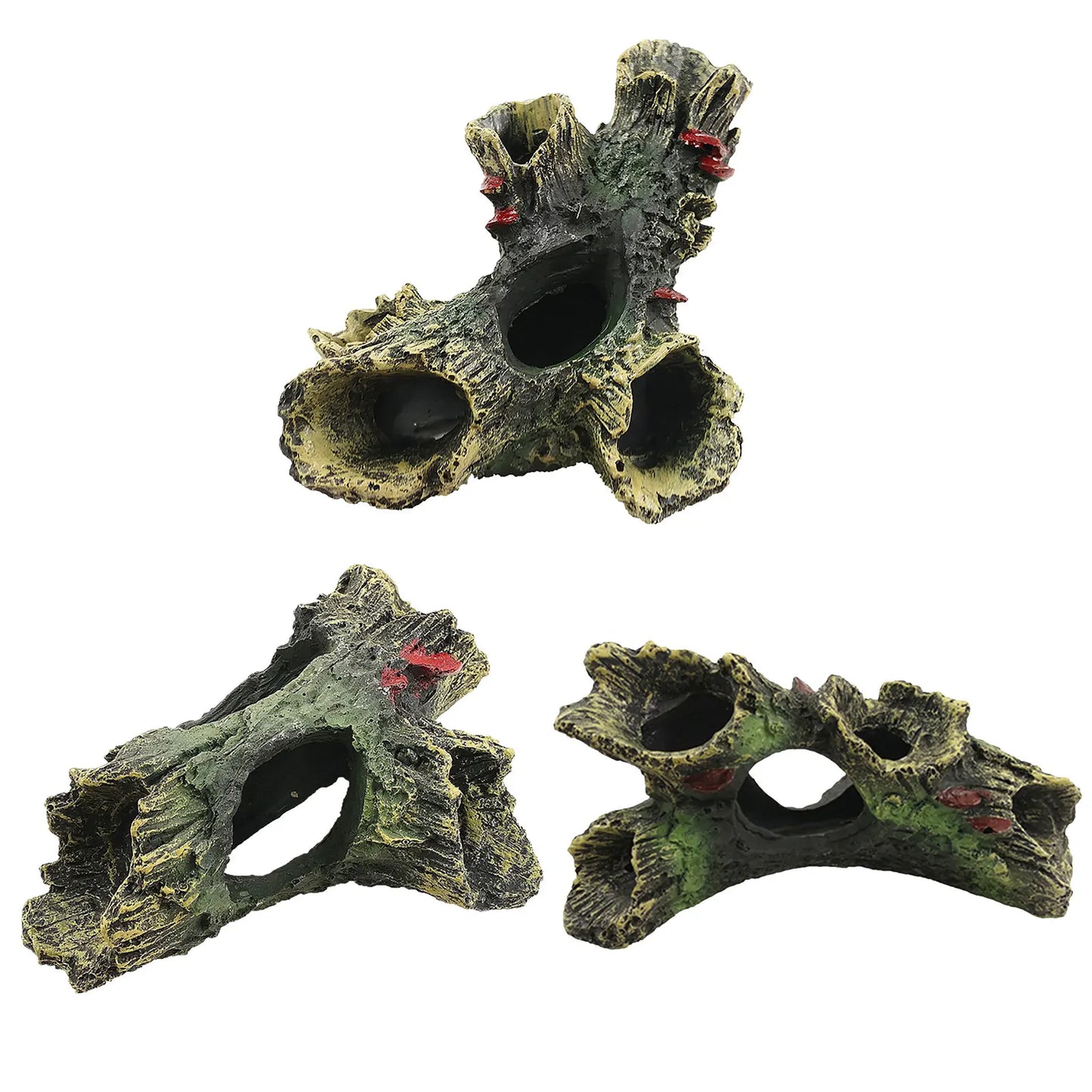 Artificial Hollow Log Decor for Fish Tank Multifunctional Aquarium Ornament