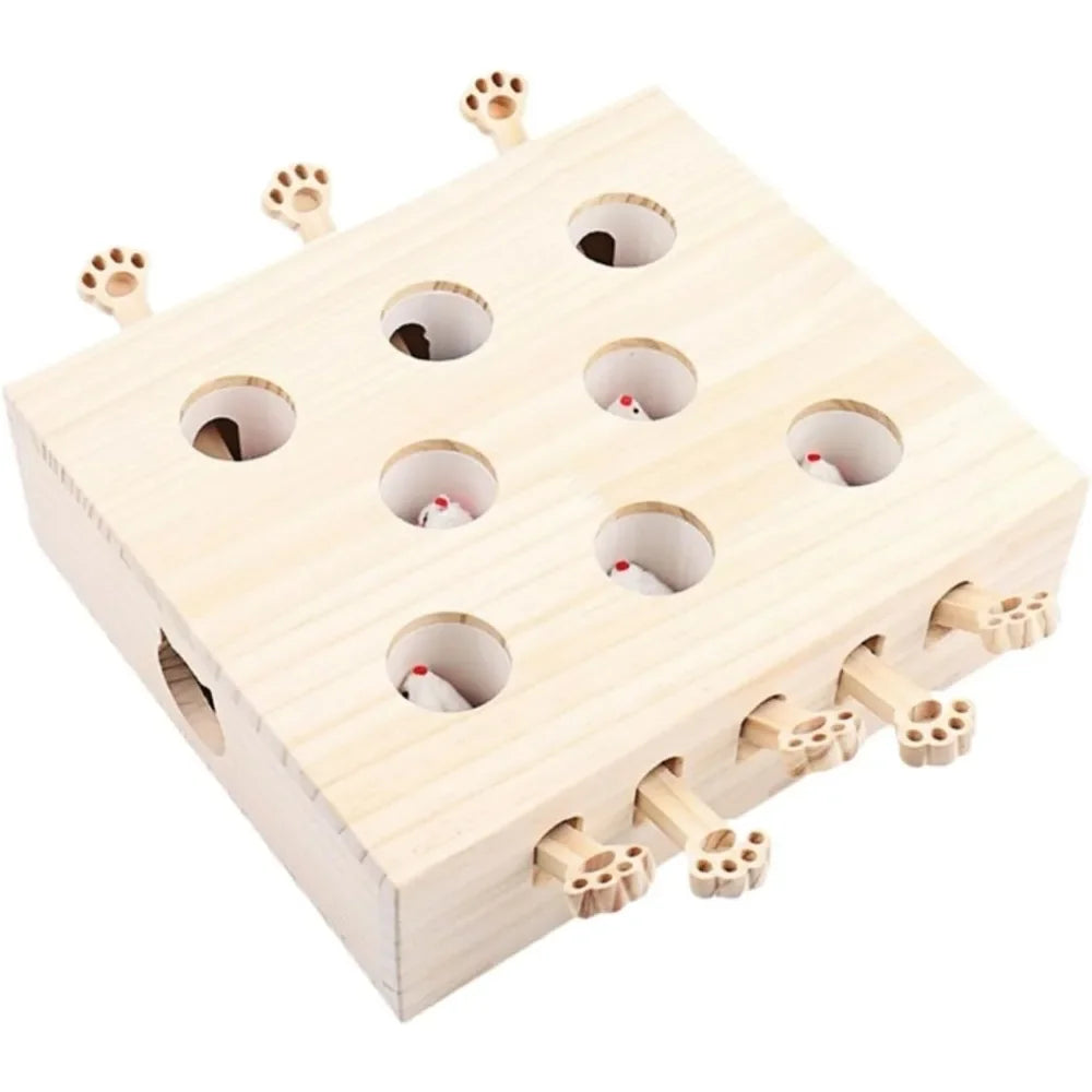 Cat Toys Fun Entertainment Stimulating Cat Puzzle Toy for Indoor Hide and Seek Whack a Mole Cats Toy