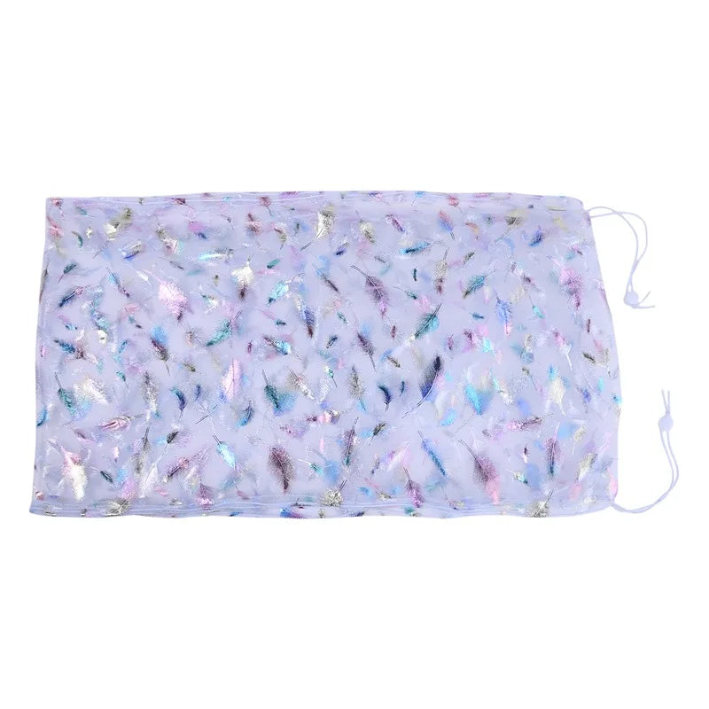 Universal Bird Cage Cover Elastic Mesh Skirt Soft Seed Guard for Birds