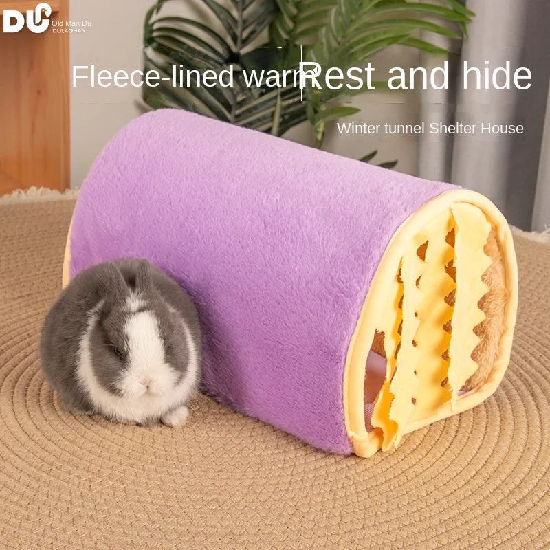 Tunnel Dutch Pig Hamster Hiding House Hamster Nest Rabbit Summer Cooling Channel Pet Tunnel Toy Mouse Nest Small House