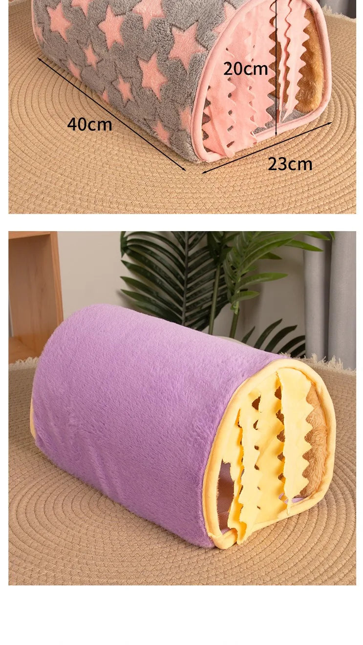Tunnel Dutch Pig Hamster Hiding House Hamster Nest Rabbit Summer Cooling Channel Pet Tunnel Toy Mouse Nest Small House