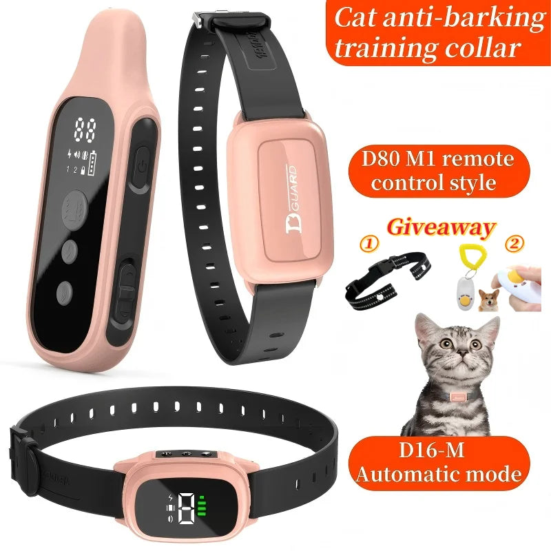 YHLC 800m Cat Anti Meowing Collar No Shock Vibration Trainer for Cats