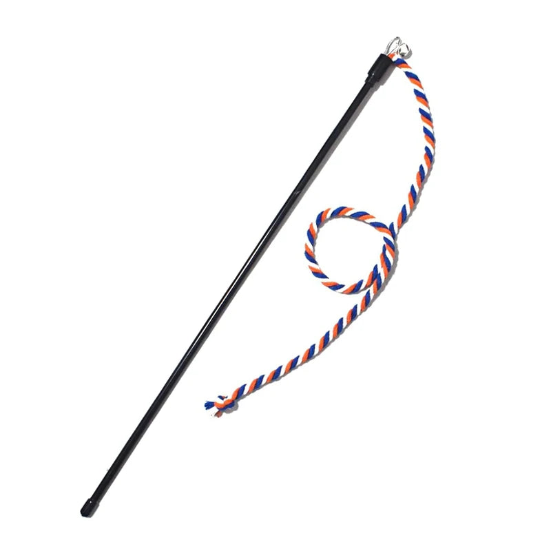 Cat Toy Interactive Teasing Rod with Rope for Cats to Chew and Chase Kitten Teaser Toy Pet Cats Wand Toys Stick Toy