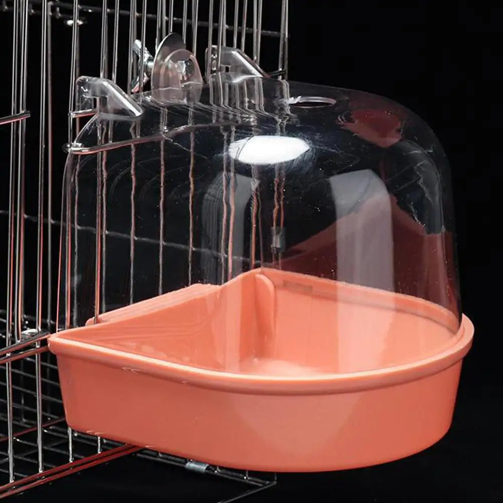 Hanging Bird Bath Cube Parrots Bathtub Bath Shower Box Cage Accessory For Little Bird Canary Budgerigar Cockatiel Lovebird