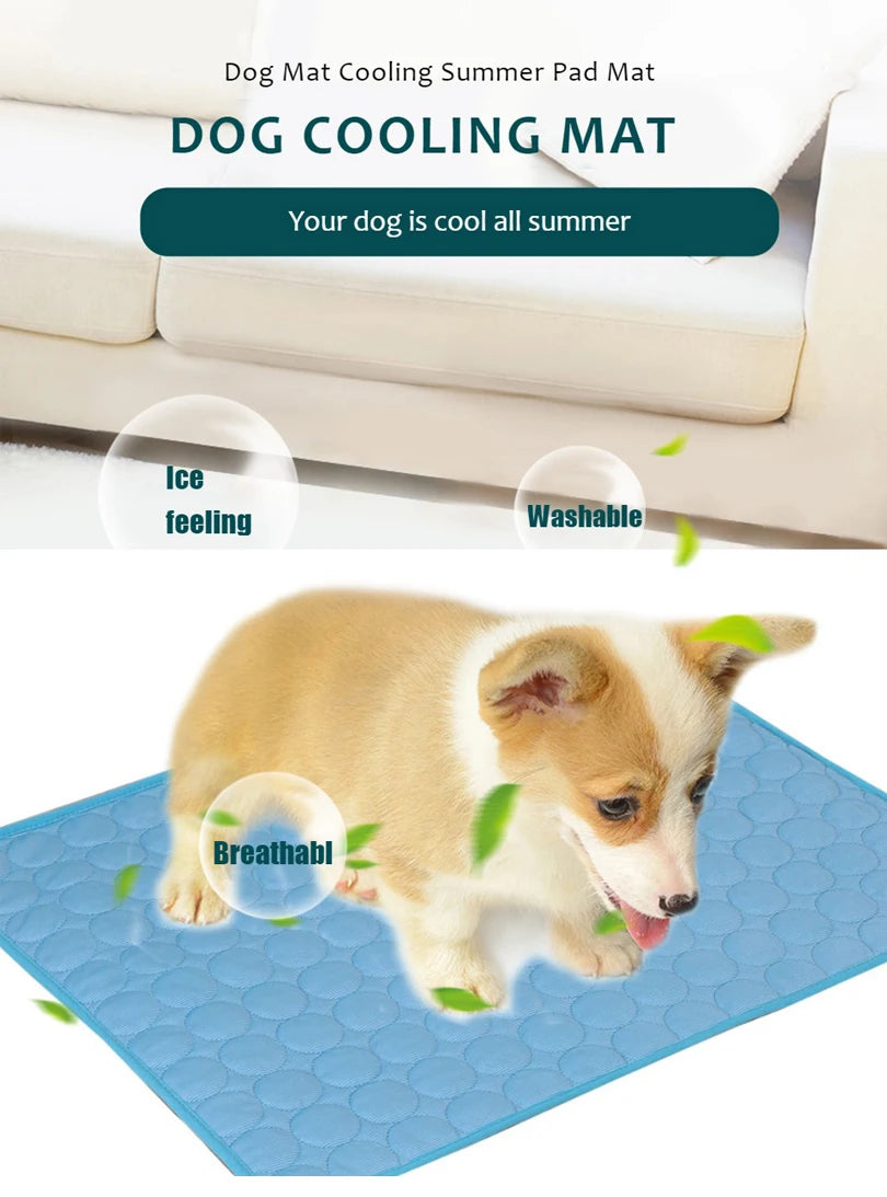 Dog Cooling Mat Summer Pet Cold Bed Extra Large For Small Big Dogs Pet Accessories Cat Durable Blanket Sofa Cat Ice Pad Blanket