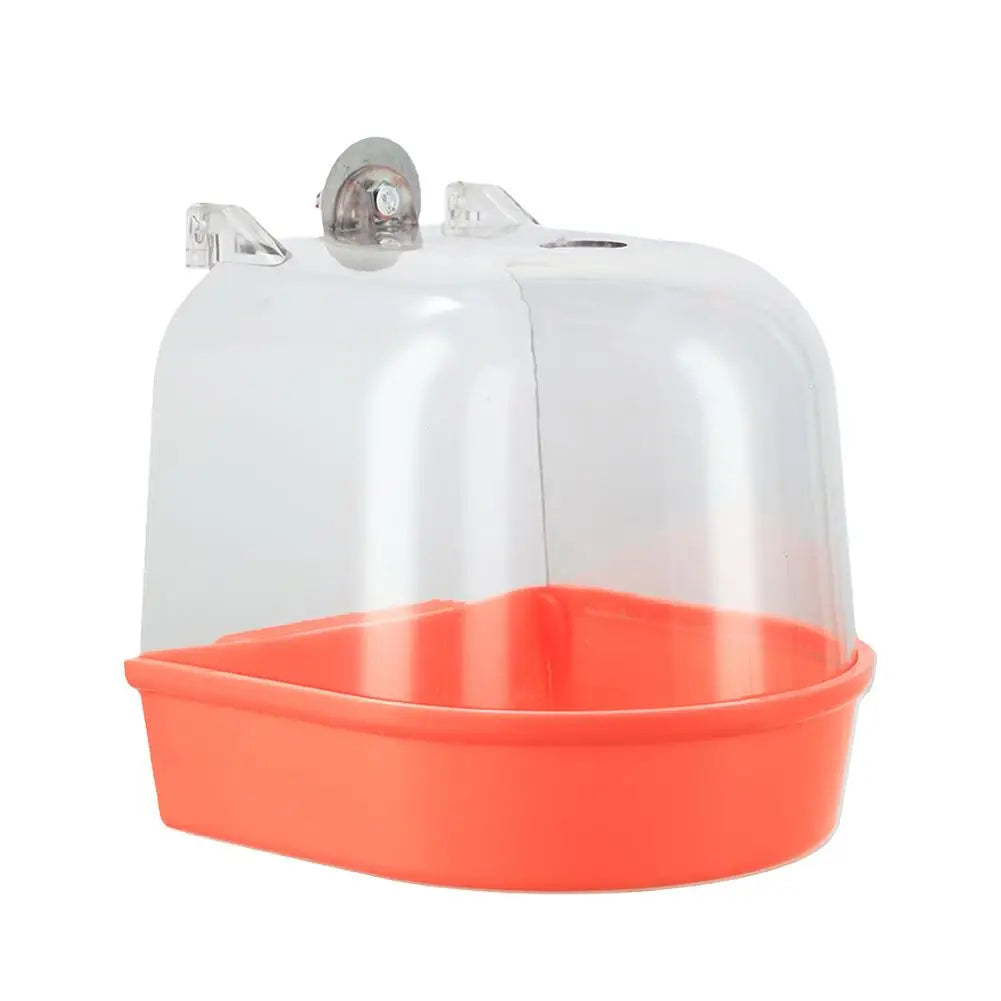 Hanging Bird Bath Cube Parrots Bathtub Bath Shower Box Cage Accessory For Little Bird Canary Budgerigar Cockatiel Lovebird