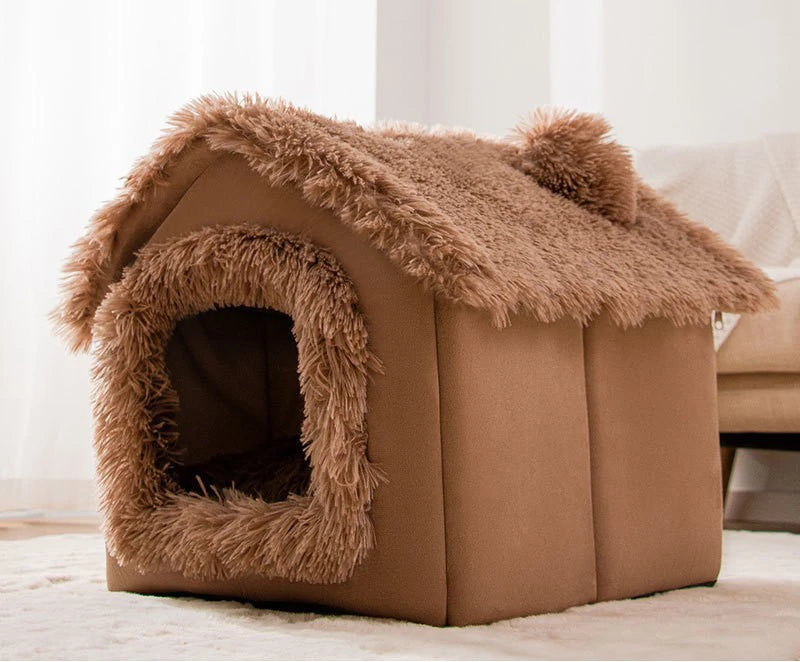 Indoor Soft Cozy Dog Kennel Bed Cave For Small Dogs Portable