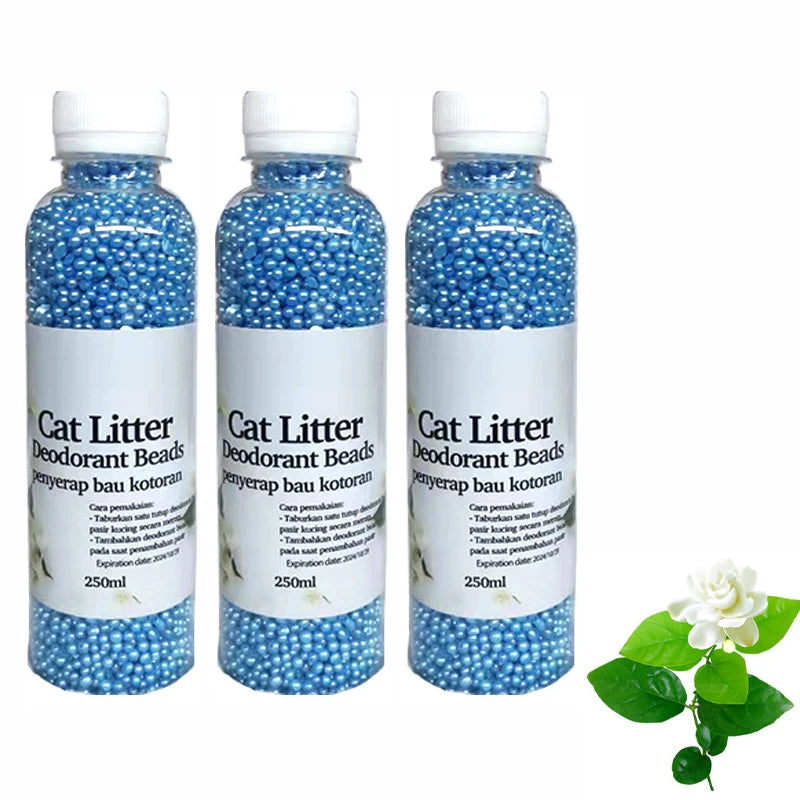 3pcs Cat Litter Box Deodorizer Fresh Scent Odor Remover Cleaning Crystals