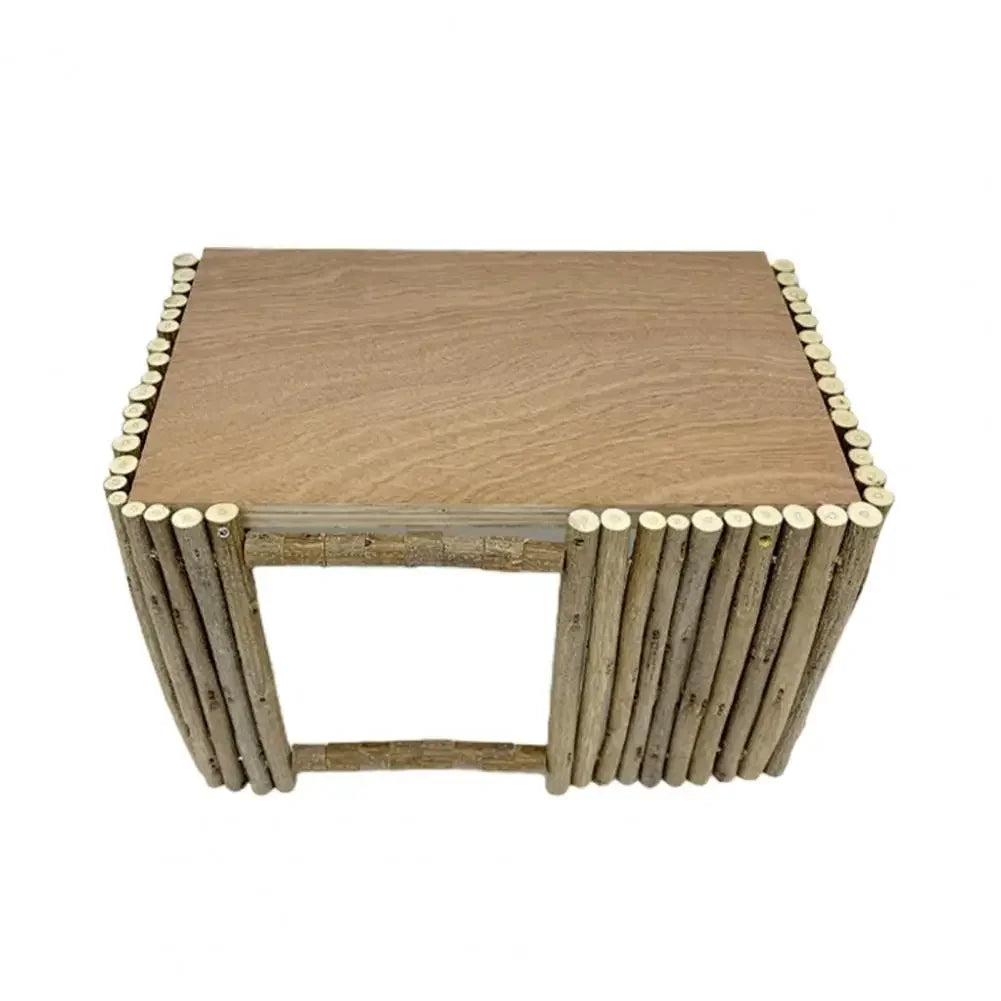 Handmade Natural Wood Rabbit Hamster House Weaving Hut for Small Pets