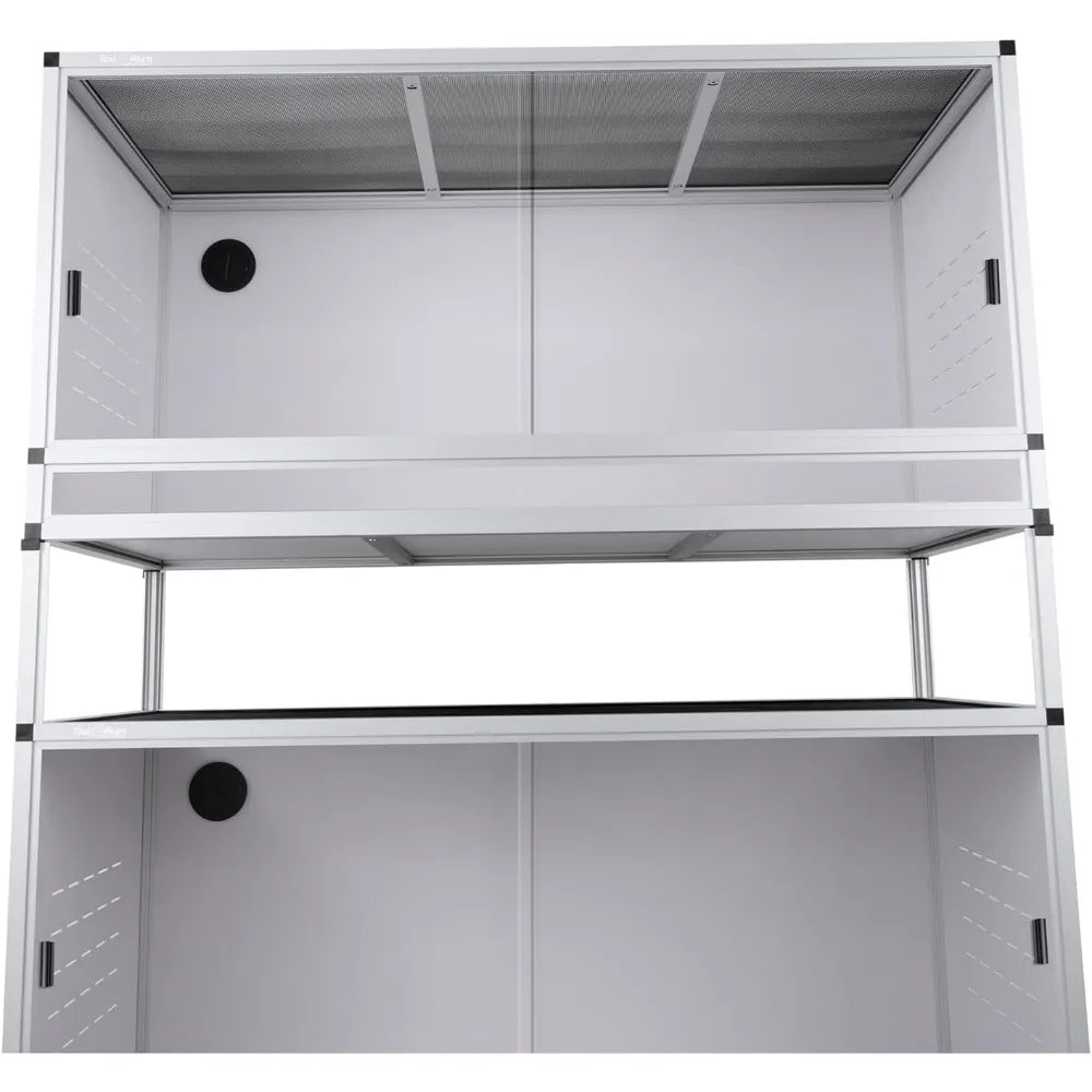 PVC Reptile Enclosure 76 Gallon Large Reptile Terrarium 44''x20''x20 Tank for Bearded Dragon Gecko Lizard Snake,Wide Breeding L