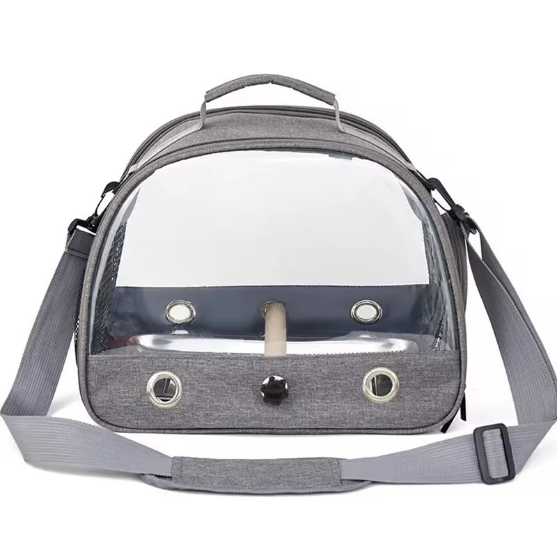 Portable Bird Travel Carrier With Stainless Steel Tray For Small Pets