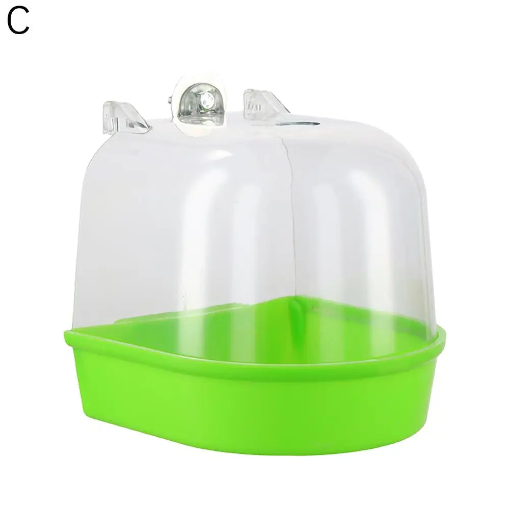 Hanging Bird Bath Cube Parrots Bathtub Bath Shower Box Cage Accessory For Little Bird Canary Budgerigar Cockatiel Lovebird