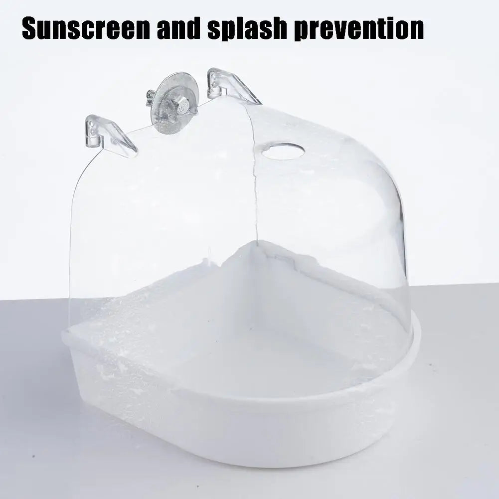 Hanging Bird Bath Cube Parrots Bathtub Bath Shower Box Cage Accessory For Little Bird Canary Budgerigar Cockatiel Lovebird